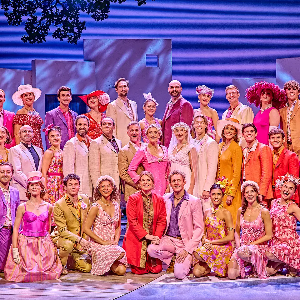 MAMMA MIA! London 2025 - 2026 cast. Photography by Brinkhoff/Mögenburg